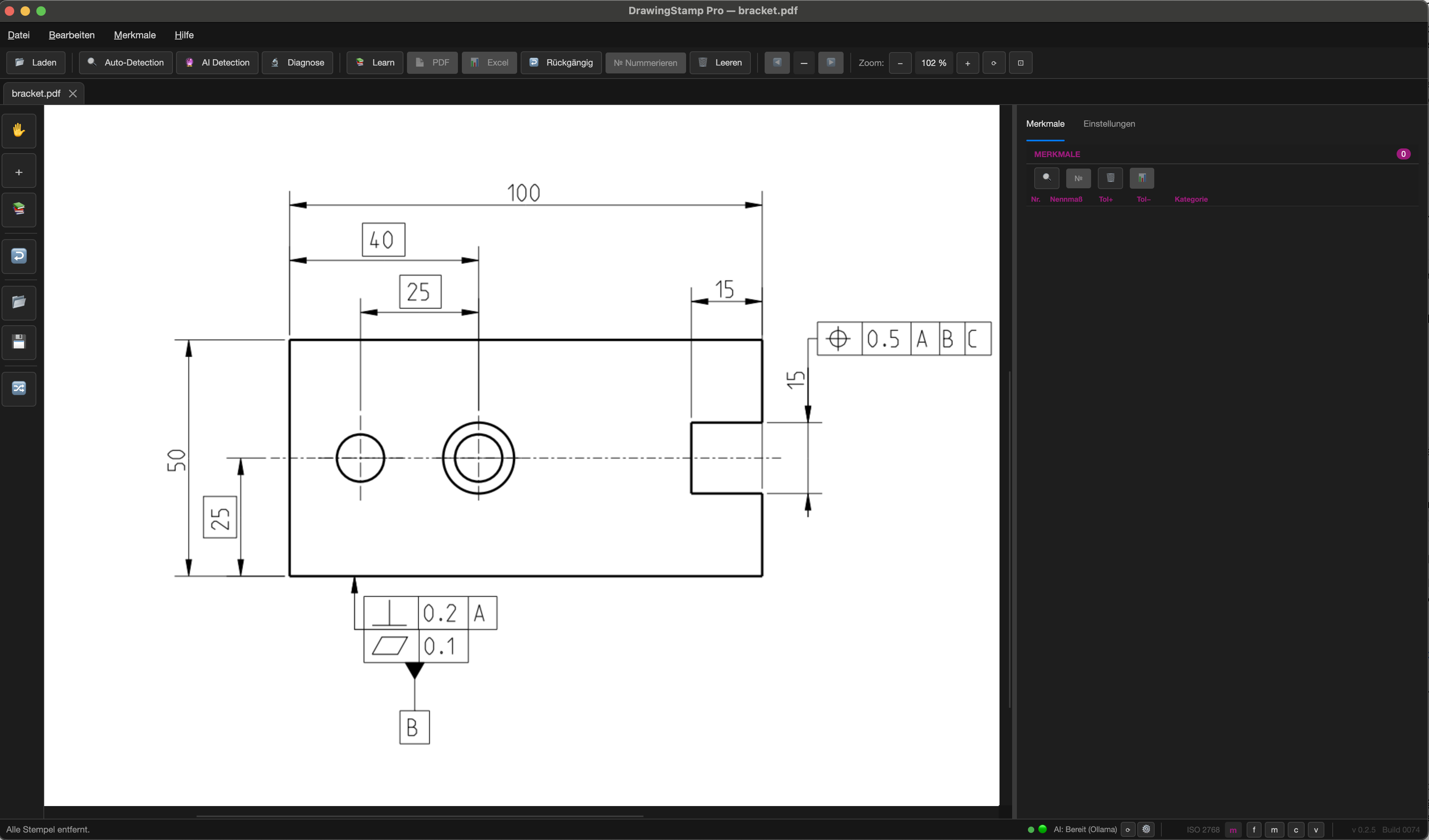 DrawingStamp Pro – technische Zeichnung in der App